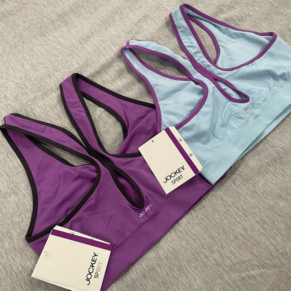 Jockey Lavender and Light Blue Sports Bras